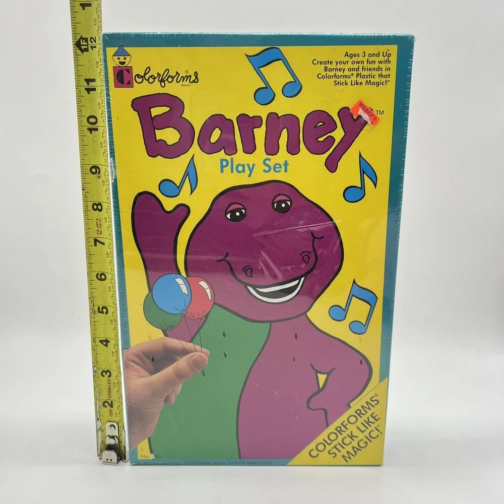 Colorforms Barney Play Set Sealed NIB 1993 Lyons Group Made In‎ USA New